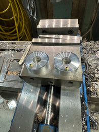 Clamps for vacuum capacitor two pieces
