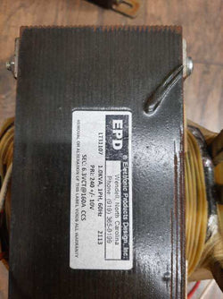 EPD Filament Transformer 6.3 volts @ 160 amps  240 volt primary