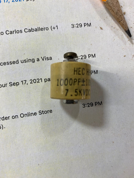 Door knob capacitor 400pf @  5K volts   8 Pieces