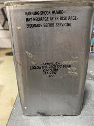 Oil filled capacitor 100uf @ 2500 volts